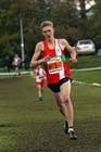 Adam Clarke (Aldershot Franham and District) leads on the 3rd leg of the senior mens National Cross Country Relays, Berry Hill Park, Mansfield. Photo: David T. Hewitson/Sports for All Pics